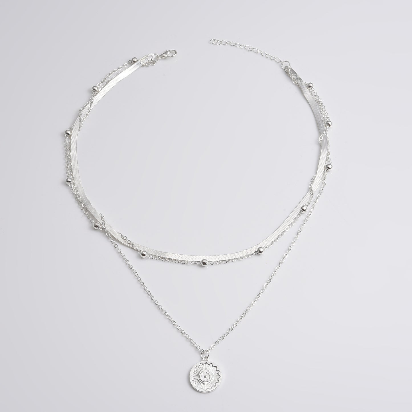 Women's Fashion Personalized Simple Multi-layer Lotus Pendant Necklace