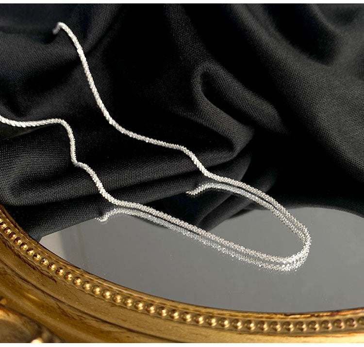 Necklace Female Clavicle Chain Starry Sterling Silver Necklace